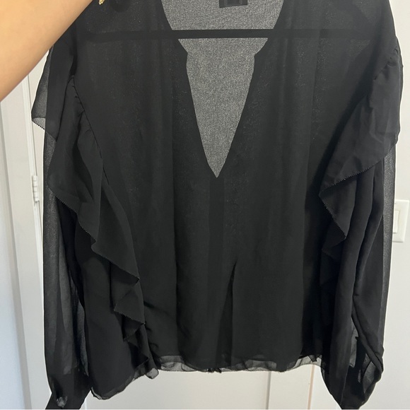 Wilfred ruffle blouse in size small in black - Picture 7 of 9
